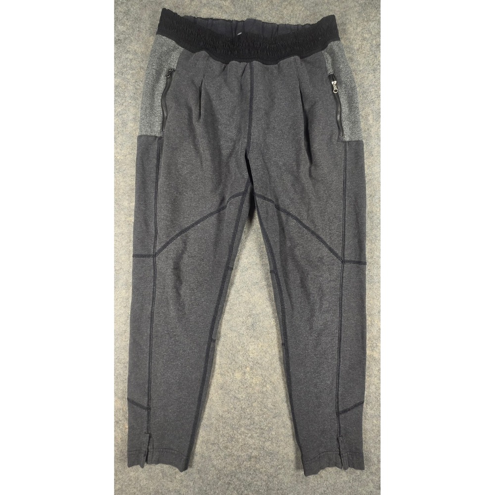 Lululemon Athletica Gray All In Pants Fleece Joggers Size 8 Zipper Pockets